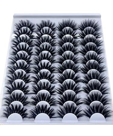 Buy 4 Pairs 3D Mink Hair False Eyelashes - Criss-Cross Wispy & Fluffy 25-30mm Handmade Extensions | Premium Eye Makeup Tools - Buy Online on GoSupps.com