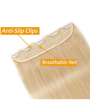 Buy Real Hair Clip-In Extensions | 25cm 5Clips Thick 7A Bleach Blonde - Soft Human Hair - Buy Online on GoSupps.com