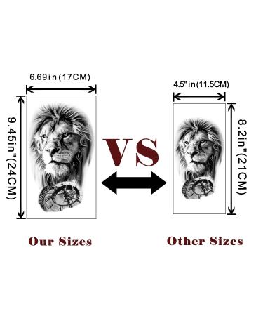 Yazhiji 36 Sheets Temporary Tattoos Stickers - 12 Arm & Chest Tattoos + 24 Tiny Black Designs for Men and Women - Buy Online on GoSupps.com