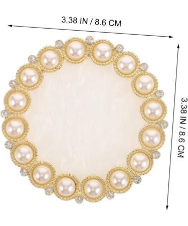 minkissy Gel Nail Polish Mixing Plate Crystal Resin Nail Art Palette With Gold Plated Edge Marbled Appearance Essential Nail Art Tools White - Buy Online on GoSupps.com