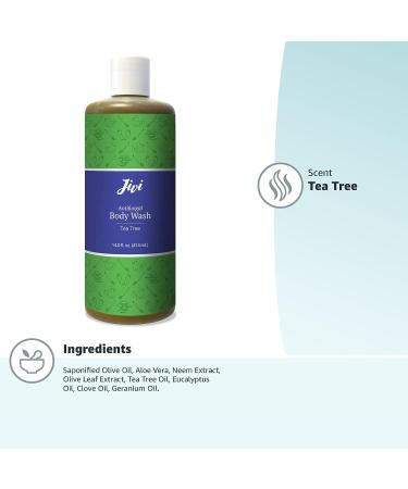 Jivi Antifungal Body Wash 12 Fl Oz - Treats Athlete's Foot, Toenail Fungus, Ringworm, Jock Itch & More - With Tea Tree Oil - Buy Online on GoSupps.com