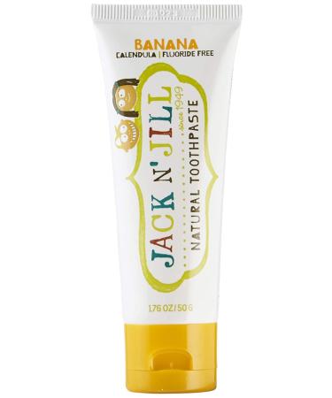 Jack N' Jill Natural Kids Toothpaste - Banana & Raspberry Flavor - Organic, Gluten-Free, Vegan - BPA, Fluoride, SLS, Dairy-Free - 1.76 oz (Pack of 2) - Buy Online on GoSupps.com