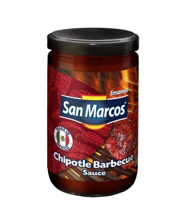 San Marcos BBQ with Chipotle 6 x 230g Case/Mexican Barbeque Sauce with Chipotle Peppers Hot Chipotle BBQ Salsa Dip Wholesale Pack
