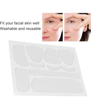 10 in 1 Facial Wrinkle Remover Strips Reusable Silicone Facial Wrinkle Patches Skin Smoothing Wrinkle Patches for Face Prevention - Buy Online on GoSupps.com