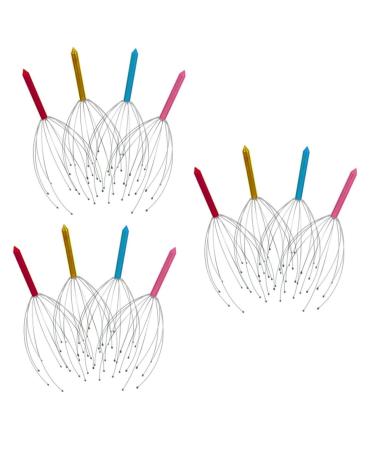Fomiyes 6 STK head clawed massage gear circulation. Promote massage mat full body massage Handy head massage device of therapeutic head scratches wire ripper Tool steel head gripper
