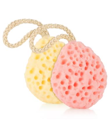 Sibba 2 Pack Bath Sponge Sponges Loofah Body Scrubber Reusable Exfoliating Bath Sponge Honeycomb Body Sponges for Shower