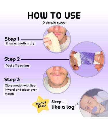 Premium Mouth Tape by Like A Log - 30 Pack Sleep Strips for a Better Night's Sleep Reduced Snoring and Improved Nasal Breathing Gentle Adhesive Breathable Fabric - Sleep Aid for Men & Women - Buy Online on GoSupps.com