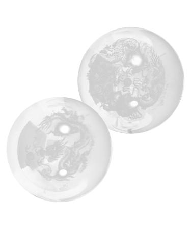 Fomiyes 2st Healthy Massage Ball Chinese gymnastics balls Gently rolling balls meditation balls crystal massager Chinese massage balls baoding fitness ball glass training ball hand