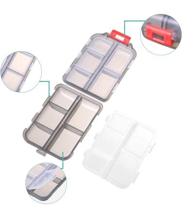 Zuihug 1Pack Travel Pill Organizer - Compact and Portable Pill Case - 10 Compartments - On-The-Go Pill Storage - Gray - Buy Online on GoSupps.com