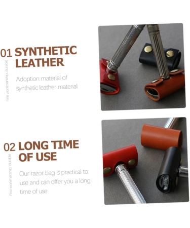 Skisuno 3 Party Razor Etui - Durable Razor Shell & Accessories | Portable Leather Razor Storage Case - Buy Online on GoSupps.com