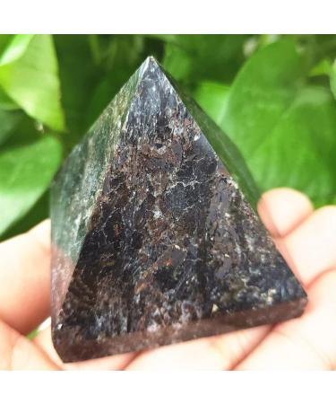 5cm Crystal Pyramid Natural Astrophyllite Garnet Quartz Point Gem Stone Minera Beautiful Crystal Ornaments Chakra Reiki Balancing - Buy Online on GoSupps.com