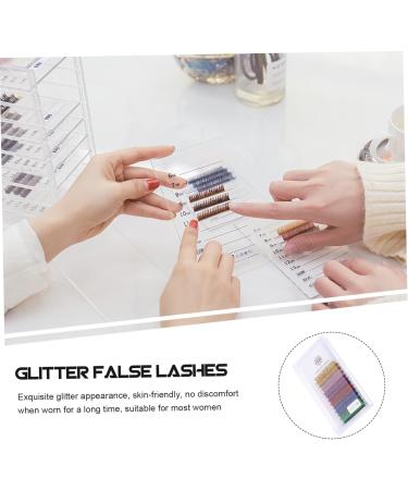 Angoily 18 Pairs Glitter False Eyelashes Halloween Costumes Flash Costume Lash Extension Supplies Eyelashes with Color Makeup Eyelashes Colored Lashes Color Lashes Colored Fur Fiber Dense - Buy Online on GoSupps.com