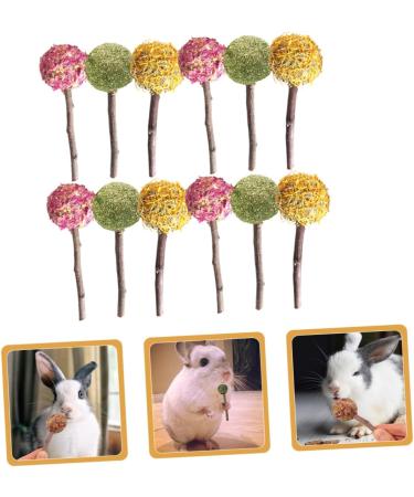 NOLITOY 12pcs Pet Rabbit Snacks Chinchilla Treats Teeth Grinding Sticks Pet Chewing Playthings Animal Petal - Buy Online on GoSupps.com