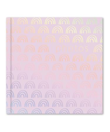 Karrma | Photo Album with 200 Photo pockets Suitable for photos size 6'' x 4'' (15cm x 10cm) Memo Section a Stiff Backed Padded Cover Inside Contains Slip in Pockets - Iridescent Rainbows