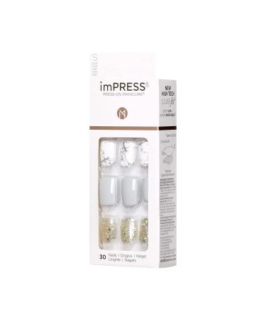 KISS imPRESS Press-On Manicure Nail Kit - Short Press-On Nails Knockout with PureFit Technology - Includes Prep Pad, Mini Nail File, Cuticle Stick, and 30 Fake Nails - Buy Online on GoSupps.com