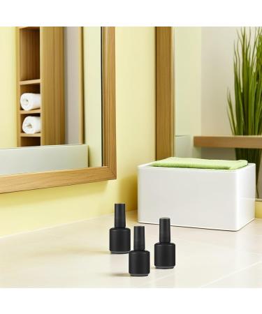 LIFKOME Lot De 10 Flacons Vides De Vernis Ongles 15 Ml En Verre Mat Noir Distributeurs Portables Pinceau Int gr Adapt s Pour Voyage Et Soins Des Ongles - Buy Online on GoSupps.com