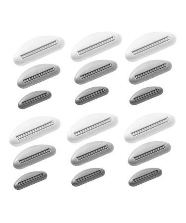 Tube Toothpaste Squeezer 3 Size Toothpaste Tube Squeezer Dispenser Tube Toothpaste Squeezer Plastic Toothpaste Clips Flat Tube Squeezer For Bathroom Squeezers Tool For Toothpaste Cosmetics Hand Cream White+light Grey+dark Grey