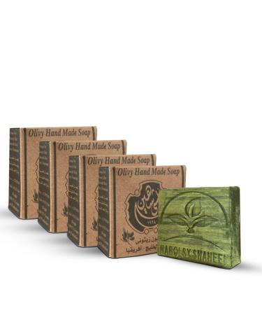 4X Nablus 100% Natural Green Olive Oil Soap Glycerin Handmade For Hair and Skin