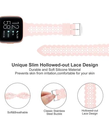 Wewatri Lace Bands 6 Pack for Fitbit Versa Smart Watch - Soft Silicone Sport Strap Replacement for Women (5.6 - 7.1 Wrist) - Buy Online on GoSupps.com