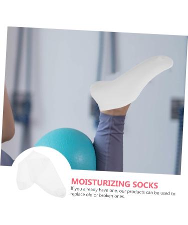 Ipetboom 4pairs Moisturizing Socks Spa Gloves Dry Feet Socks Moisturizer Socks Cotton Moisture Enhancing Socks Stretch Boat Socks Anti-Crack Foot Elastic Stockings Cotton Spandex White - Buy Online on GoSupps.com