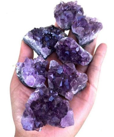 1/5/10PC 20-30g Natural Purple Brazilian Amethyst Quartz Crystal Cluster Stones Druzy Geode Specimen Ornament Home Decor Crafts (Color : 10Pcs) Natural Luster - Buy Online on GoSupps.com