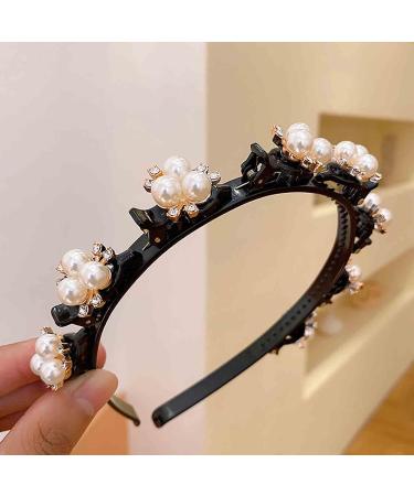 Yheakne Vintage Pearl Headband Hairbands Rhinestone Pearl Bridal Hair Hoop White Faux Pearl Hair Bands Hairpiece Crystal Pearl Wedding Hair Accessories for Women and Girls - Buy Online on GoSupps.com