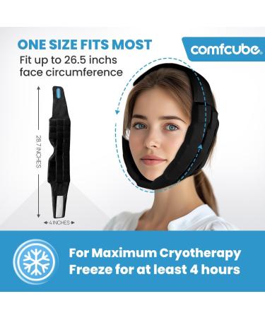 Face Ice Pack for Wisdom Teeth 2 Hours Long Lasting Cold Therapy Flexible Cold Pack Head Wrap for Wisdom Teeth Surgery TMJ Chin Oral Pain Facial Surgery Jaw Pain Tonsillectomy Black Wisdom Teeth - Buy Online on GoSupps.com