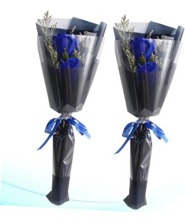ABOOFAN 6 Pcs Flower Soap Bouquet Artificial Rose Flower Scented Rose Bouquet Rose Flower Soap Graduation Flower Bouquet Everlasting Flower Rose Flower Gift Carnation Decorate Delicate Bluex3pcs 34x12x6cmx3pcs - Buy Online on GoSupps.com