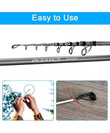 Junmeido 35 Pcs Fishing Rod Rings | Stainless Steel & Ceramic Accessories for 2.2-4.0mm Rods | International Shipping Available - Buy Online on GoSupps.com