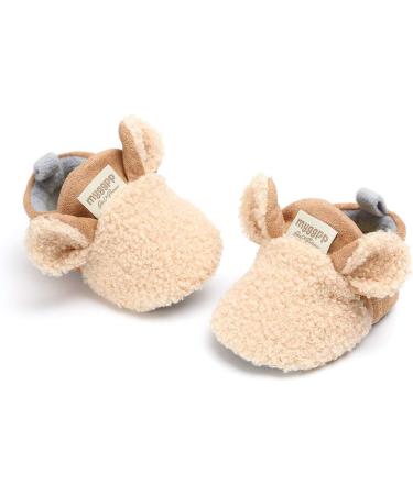 LACOFIA Baby Anti-Slip Soft Sole Winter Booties 6-12 Months Khaki - Buy Online on GoSupps.com