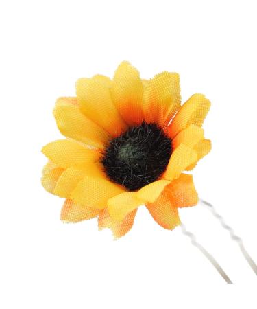 Bridal Wedding Sunflower Hair Pins Clips - 10Pcs Yellow Set for Bridesmaids & Proms - Buy Online on GoSupps.com