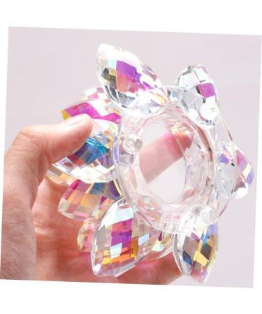 FOMIYES Nail Art Crystal Cup Nail Liquid Powder Dish Glass Tumbler with Lid Nails Pen Holder Small Terrarium Liquid Powder Dappen Dish High Transparent Crystal Manicure Travel Powder Plate 11x11cm Transparent - Buy Online on GoSupps.com