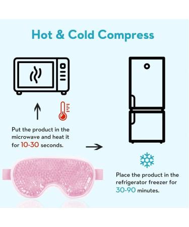 Gamufw Cooling Eye Mask Hot Cold Therapy Gel Eye Mask for Puffy Eye Migraine Relief Headache Dark Circles Dry Eyes Swollen Eyes Sinus Pain (Pink) - Buy Online on GoSupps.com