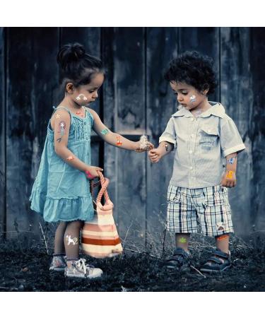 Kid's Temporary Tattoos - Christmas Birthday Party Supplies with Unicorn, Mermaid, Butterflies, Dinosaurs - 6 Sheets - Buy Online on GoSupps.com