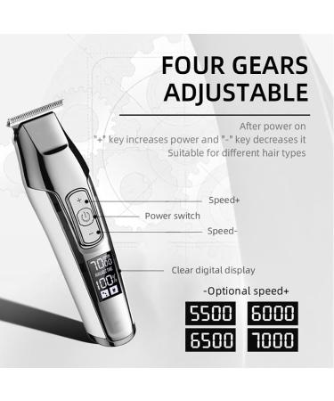 Pro Hair Clipper Professional Hair Clipper Beard Trimmer for Men Adjustable Speed LED Digital Carving Clippers Electric Razor - Buy Online on GoSupps.com