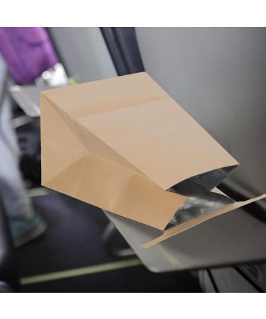 10pcs Kraft Paper Disposable Vomit Bags for Travel & Outdoors - Emesis Bag for Car & Morning Sickness - Buy Online on GoSupps.com