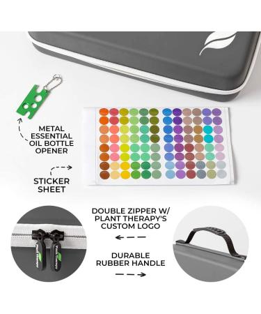 Plant Therapy Essential Oil Storage Case for 70 Bottles - Gray/Dark Gray | Includes Top Labels and Bottle Opener - Buy Online on GoSupps.com