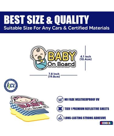 Baby on Board Sign for car (16. Newborn Baby) - Buy Online on GoSupps.com