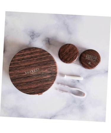 Goohochy Contact Lens Case Set - Colorful Accessories & Eye Care Holder with Mirror Tweezers and Wooden Bracket - International Shipping Available - Buy Online on GoSupps.com