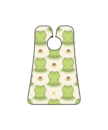 Frog Mushroom Beard Bib Summer Animal Beard Hair Catcher Non Stick Grooming Cloth for Shaving and Trimming Salon Cape Apron Gifts for Men