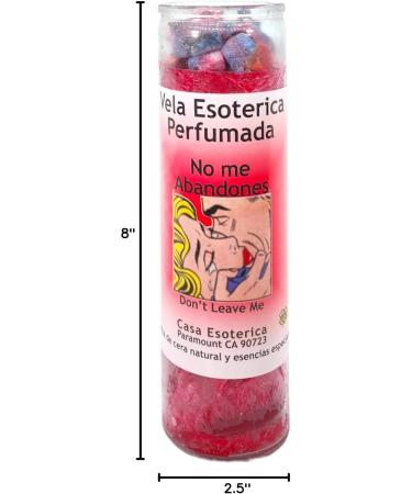 Don't Leave Me - Palm Wax Spiritual Intention Spell Candle RED | Vela Casa Esoterica Perfumed (No Me Abandones) - International Shipping Available - Buy Online on GoSupps.com