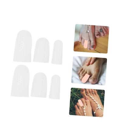 FRCOLOR High Heel Protectors - 8 Pairs Toe Cover Silicone Gel Foot Protectors for Pain Relief and Toe Orthotic Support - White Sole Isolator Sebs - Buy Online on GoSupps.com