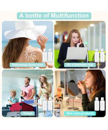 Flintronic 80ml Travel Bottles Set - 6pcs Cosmetic Fillable Bottles with Funnel for Air Travel & Business Trips - Buy Online on GoSupps.com