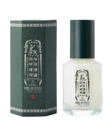 CENTURY RECIPES Nogyu Skin Rebirth Ampoule 40 ml / 1.35 fl oz Hydrating Face Serum with Deer Fat Oil Sacha Inchi Oil & Hyaluronic Acid