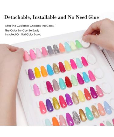 Nail Polish Swatch Book C8 - Professional 120 Colors Display Book | No Glue Needed | Replacement Tips Included | C8 Nail Color Chart - Buy Online on GoSupps.com