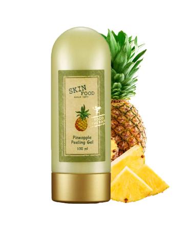 SKINFOOD Pineapple Peeling Gel 3.38 fl.oz. (100ml) - Pineapple & Aloe AHA Deep Facial Exfoliating Gel, Eliminates Sebum, Skin Clear and Blemish-Free - Dead Skin Remover for Face - Facial Peel
