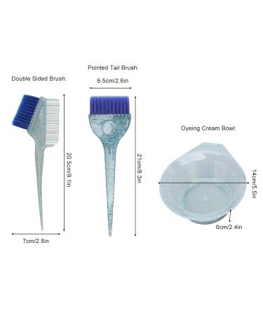3-Part Professional Salon Hair Dye Set - Hairdresser Brush & Mixing Bowl for Home Use (Blue) - Buy Online on GoSupps.com