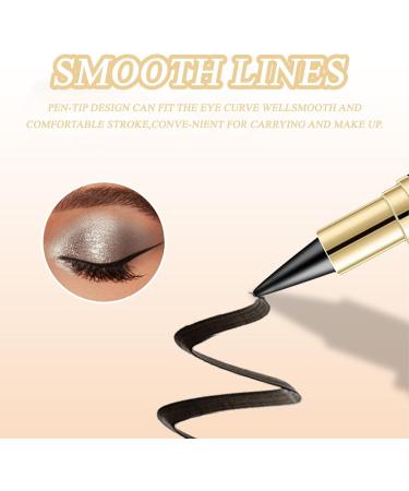 2 Pieces Black Eye Liner Waterproof Black Eye Liner Black Eye Pencil Gel Eyeliner Makeup Quick-Drying Matte Eyeliner Suitable for Daily Long-Lasting Eye Makeup (Black) - Buy Online on GoSupps.com