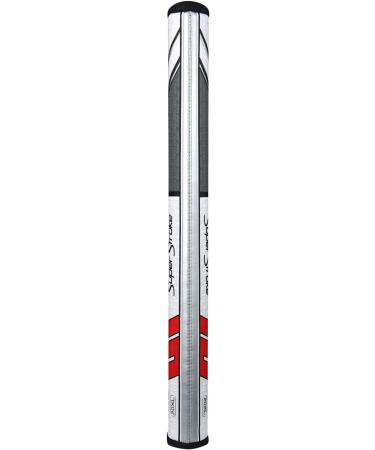 Super Stroke Traxion Flatso Golf Putter Grip - White/Red/Grey - Flatso XL 2.0 - Buy Online on GoSupps.com