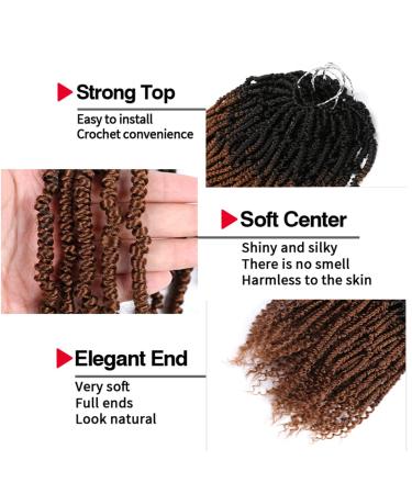 14 Inch Ombre Synthetic Crochet Braided Hair Extensions - Afro Braids T1B Purple (6PCS/Lot) | International Shipping Available - Buy Online on GoSupps.com